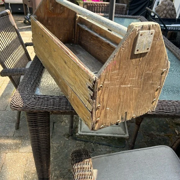 Antique OAK Wood Tool Caddy